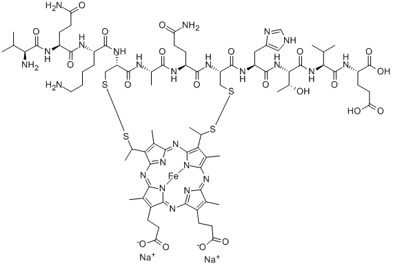 微过氧化物酶钠盐,104870-94-2,结构式