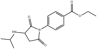 4-[3-(异丙基氨基)-2,5-二氧代-吡咯烷-1-基]苯甲酸乙酯,1048957-09-0,结构式