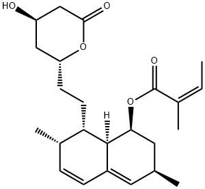 (1S,3R,7S,8S,8aR)-1,2,3,7,8,8a-Hexahydro-3,7-diMethyl-8-[2-[(2R,4R)-tetrahydro-4-hydroxy-6-oxo-2H-pyran-2-yl]ethyl]-1-naphthalenyl Ester (2Z)-2-Methyl-2-butenoic Acid Structure
