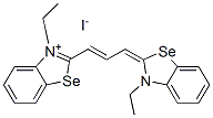 3-ethyl-2-[3-(3-ethyl-3H-benzoselenazol-2-ylidene)prop-1-enyl]benzoselenazolium iodide,1049-38-3,结构式