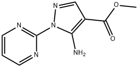 1H-Pyrazole-4-carboxylic acid, 5-aMino-1-(2-pyriMidinyl)-, Methyl ester 结构式