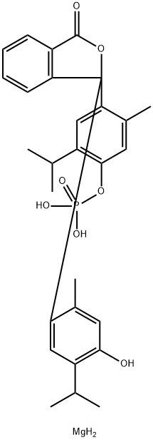 一磷酸百里酚酞镁盐,10496-54-5,结构式