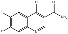 4-CHLORO-6,7-DIFLUORO-QUINOLINE-3-CARBOXYLIC ACID AMIDE, 1049677-60-2, 结构式