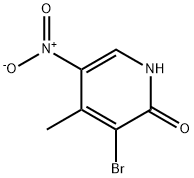 3-溴-4-甲基-5-硝基吡啶-2-醇, 1049706-72-0, 结构式