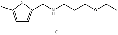 (3-Ethoxy-propyl)-(5-methyl-thiophen-2-ylmethyl)-amine hydrochloride 化学構造式