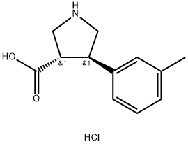 (3S,4R)-4-M-TOLYLPYRROLIDINE-3-CARBOXYLIC ACID Structure