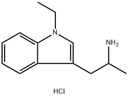 2-(1-Ethyl-1H-indol-3-yl)-1-methyl-ethylaminehydrochloride 化学構造式