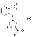 (2S,4R)-4-(2-(trifluoroMethyl)benzyl)pyrrolidine-2-carboxylic acid hydrochloride Structure