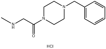 1-(4-Benzyl-1-piperazinyl)-2-(methylamino)-1-ethanone hydrochloride,1049765-33-4,结构式
