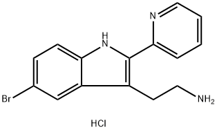2-(5-Bromo-2-pyridin-2-yl-1H-indol-3-yl)ethylamine hydrochloride Struktur