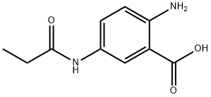 Benzoic acid, 2-amino-5-[(1-oxopropyl)amino]- (9CI) 化学構造式