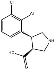 (3S,4R)-4-(2,3-DICHLOROPHENYL)PYRROLIDINE-3-CARBOXYLIC ACID Structure