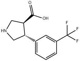 (3S,4R)-4-(3-(TRIFLUOROMETHYL)PHENYL)PYRROLIDINE-3-CARBOXYLIC ACID Struktur