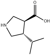 (3S,4S)-4-异丙基吡咯烷-3-羧酸,1049980-59-7,结构式