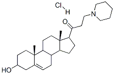 1-Propanone,1-(3-hydroxyandrost-5-en-17-yl)-3-piperidino-,hydrochloride(7CI) Structure