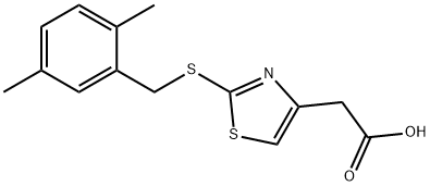 {2-[(2,5-Dimethylbenzyl)thio]-1,3-thiazol-4-yl}acetic acid Structure