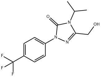 5-(羟甲基)-4-丙烷-2-基-2-[4-(三氟甲基)苯基]-1,2,4-三唑-3-酮, 1050441-89-8, 结构式