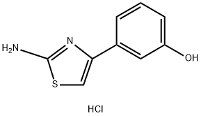 3-(2-氨基-4-噻唑基)苯酚盐酸盐 结构式