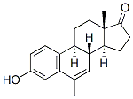 3-ヒドロキシ-6-メチルエストラ-1,3,5(10),6-テトラエン-17-オン 化学構造式