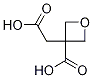 3-carboxymethyl-oxetane-3-carboxylic acid 化学構造式