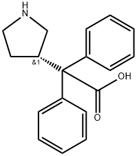 (S)-2,2-diphenyl-2-(pyrrolidin-3-yl)acetic acid Struktur