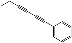 1-フェニル-1,3-ヘキサジイン 化学構造式