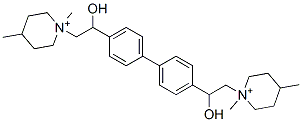 1,1'-((1,1'-biphenyl)-4,4'-diylbis(2-hydroxy-2,1-ethanediyl))bis(1,4-dimethylpiperidinium) 结构式