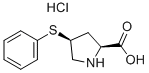 顺式-4-苯硫基-L-脯氨酸盐酸盐,105107-84-4,结构式