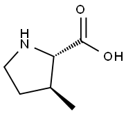 (2S,3S)-3-甲基吡咯烷-2-羧酸,10512-89-7,结构式