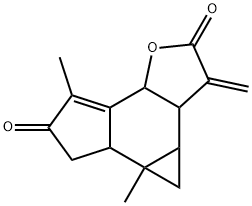 3a,4,4a,4b,5,7b-Hexahydro-4a,7-dimethyl-3-methylenecycloprop[6,7]indeno[4,5-b]furan-2,6(3H,3bH)-dione 结构式