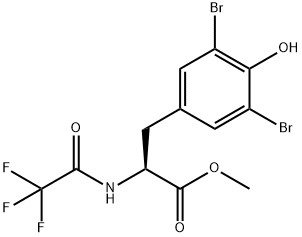 3,5-ジブロモ-N-(トリフルオロアセチル)チロシンメチルエステル 化学構造式