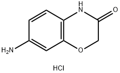 7-氨基-2H-苯并[B][1,4]噁嗪-3(4H)-酮盐酸盐, 105202-20-8, 结构式