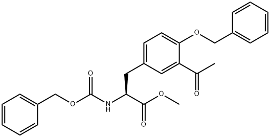 3-乙酰基-N-[苄氧羰基]-O-(苄基)-L-酪氨酸甲酯, 105205-69-4, 结构式