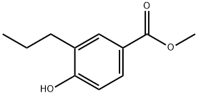 4-HYDROXY-3-PROPYLBENZOIC ACID METHYL ESTER, 105211-78-7, 结构式