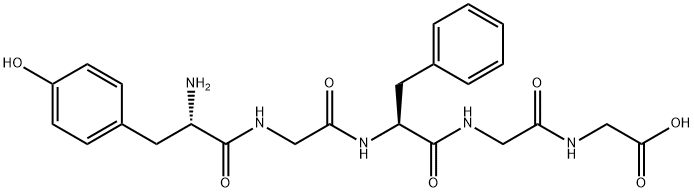 H-TYR-GLY-PHE-GLY-GLY-OH Structure