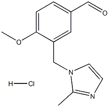 4-METHOXY-3-(2-METHYL-IMIDAZOL-1-YLMETHYL)-BENZALDEHYDE HYDROCHLORIDE 化学構造式