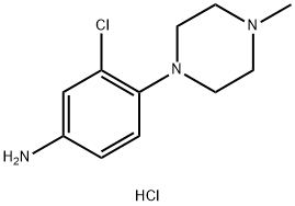 3-氯-4-(4-甲基哌嗪-1-基)苯胺盐酸盐 结构式