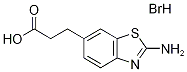 3-(2-氨基苯并[D]噻唑-6-基)丙酸氢溴酸盐 结构式
