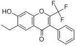 6-ETHYL-7-HYDROXY-3-PHENYL-2-TRIFLUOROMETHYL-CHROMEN-4-ONE Struktur