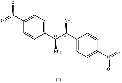 (1S, 2S)-1,2-双(4-硝基苯基)乙二胺二盐酸盐,1052707-07-9,结构式