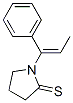 2-Pyrrolidinethione,  1-(1-phenyl-1-propenyl)-  (9CI) Structure