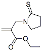 1-Pyrrolidinepropanoic  acid,  -alpha--methylene-2-thioxo-,  ethyl  ester Structure