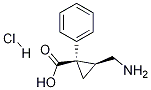 cis-2-(AMinoMethyl)-1-phenylcyclopropanecarboxylic Acid Hydrochloride Struktur