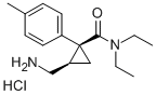 (Z)-2-(Aminomethyl)-N,N-diethyl-1-(p-methylphenyl)cyclopropanecarboxam ide hydrochloride 化学構造式