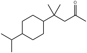 4-[4-(isopropyl)cyclohexyl]-4-methylpentan-2-one  Structure