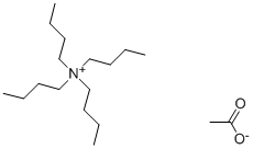 N,N,N-トリブチル-1-ブタンアミニウム·アセタート 化学構造式