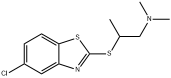 2-(5-CHLOROBENZO[D]THIAZOL-2-YLTHIO)-N,N-DIMETHYLPROPAN-1-AMINE 化学構造式