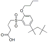 4-[2-ブトキシ-5-(1,1,3,3-テトラメチルブチル)フェニルスルホニル]酪酸 化学構造式