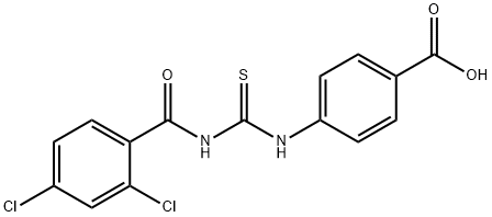 4-[[[(2,4-DICHLOROBENZOYL)AMINO]THIOXOMETHYL]AMINO]-BENZOIC ACID Struktur