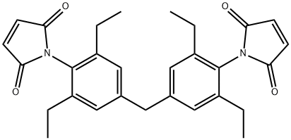 ビス[3,5-ジエチル-4-(2,5-ジヒドロ-2,5-ジオキソ-1H-ピロール-1-イル)フェニル]メタン 化学構造式